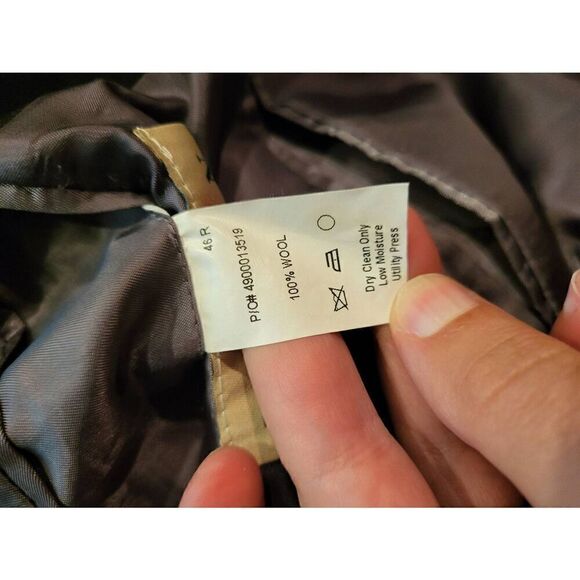 Lauren Ralph Lauren Blazer Men's 46 Black Vintage Wool Two Button Suit Jacket - Picture 4 of 5